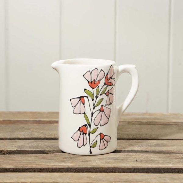 Butterfly flowers small jug