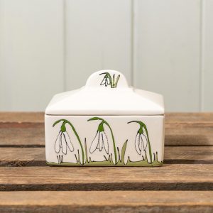 Personalised ceramic butter dish hand-decorated by Thea Cutting, Gallery Thea