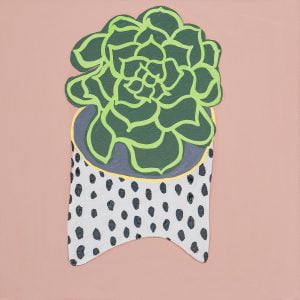 Dusky Pink Succulent print