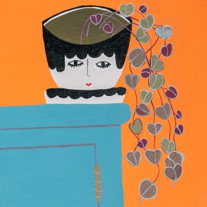 String of Hearts print