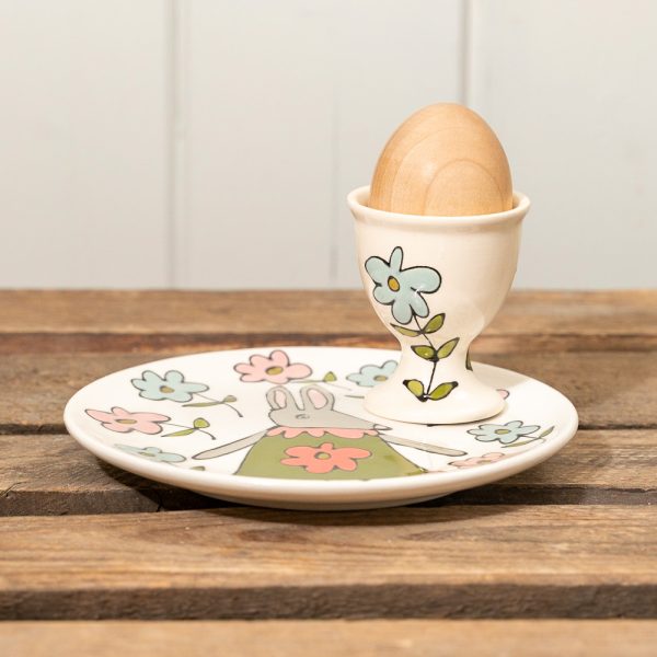 Personalised traditional egg cup and plate by Thea Cutting, Gallery Thea