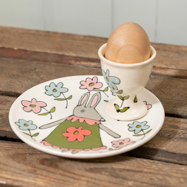Personalised traditional egg cup and plate by Thea Cutting, Gallery Thea