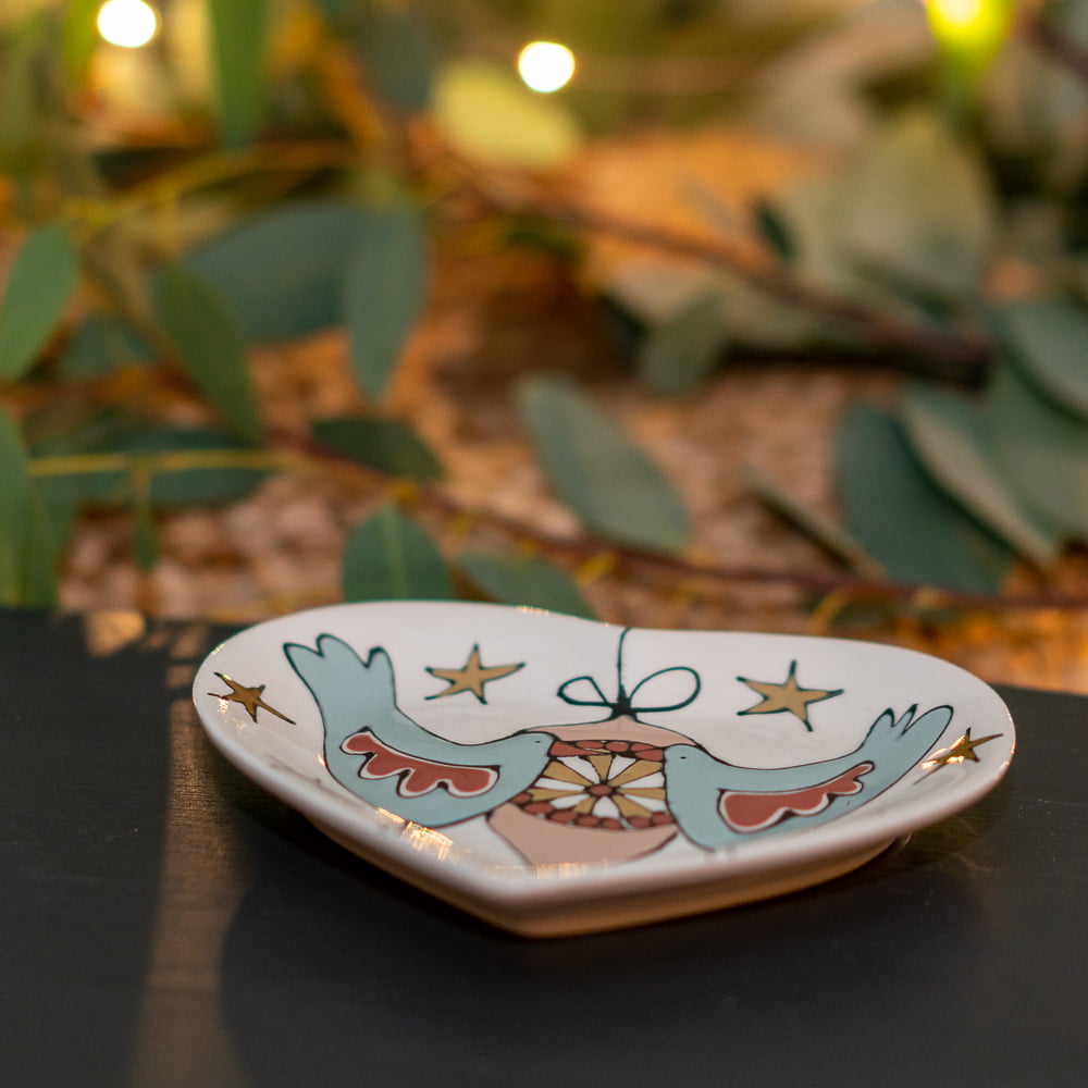 Christmas Heart Plate