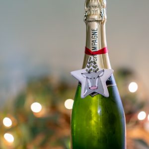 Hanging Star with Reindeer and 'Christmas Wishes'