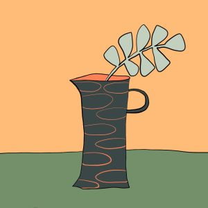 Orange Jug print by Thea Cutting