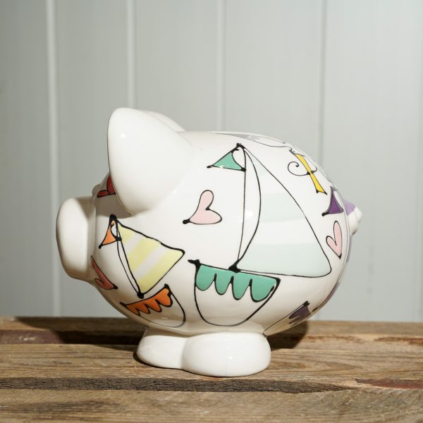 "With love" coastal design piggy bank by Thea Cutting, Gallery Thea