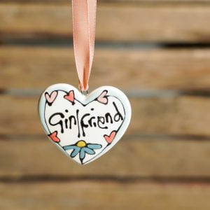 Girlfriend heart-shaped keyring by Thea Cutting, Gallery Thea