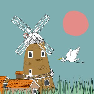 Cley Mill print by Thea Cutting, Gallery Thea
