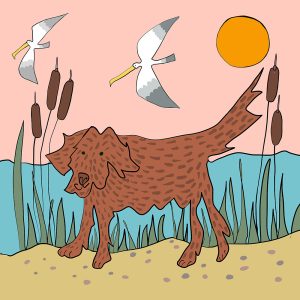 Dog in the Marshes print by Thea Cutting, Gallery Thea