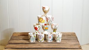 Egg cups collection