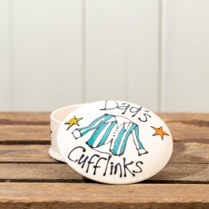 Ceramic cufflinks box for Dad by Thea Cutting, Gallery Thea