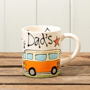 Dad's large camper van and tent mug by Thea Cutting, Gallery Thea