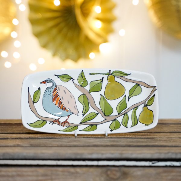 Partridge in a pear tree tray by Thea Cutting, Gallery Thea
