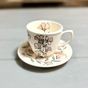 Teacup and Saucer in floral design