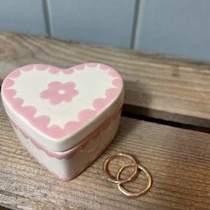 small pink heart box