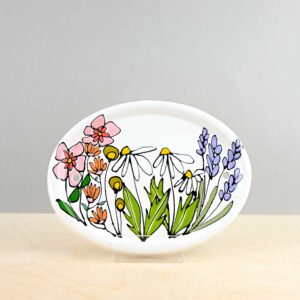 Flower Oval House Plaque - Medium