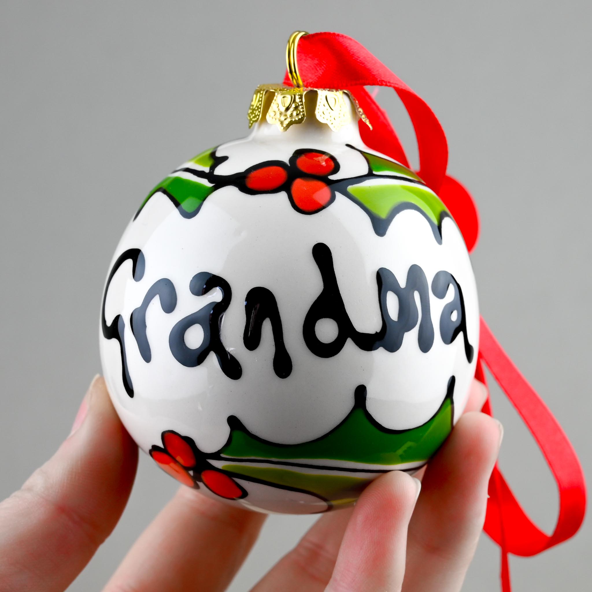Holly Bauble Decoration - Image 2