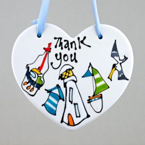 Seaside Hanging Heart with Ribbon